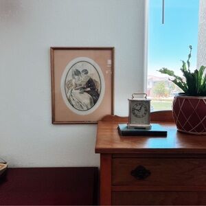 Vintage Rossler Liebesgluck Romantic Couple Framed Print‎ Wall Art 14” x 17”